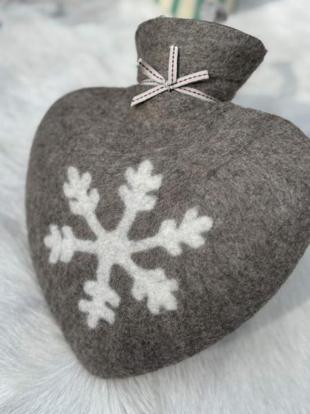 Dorothee Lehnen Herzwärmflasche Schneeflocke, cashmere