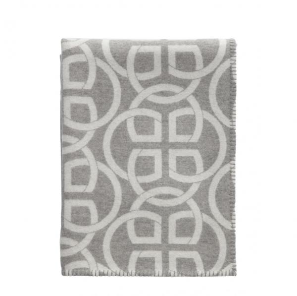 Gant Decke Monogram Decke aus Wolle Light grey Gant Decke Monogram Decke aus Wolle Light grey