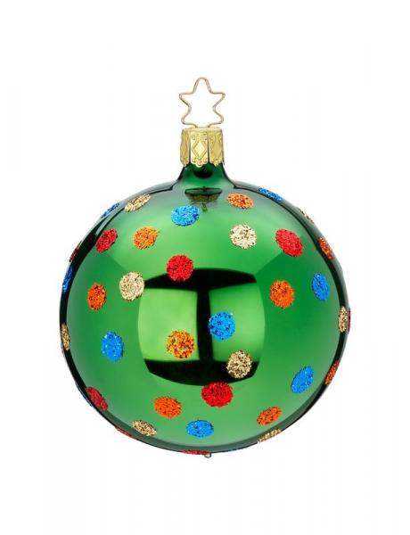 Inge´s Christmas Decor Kugel Fröhliche Punkte 6 cm, Punkte, handmade, handbemalt, wunderschoen