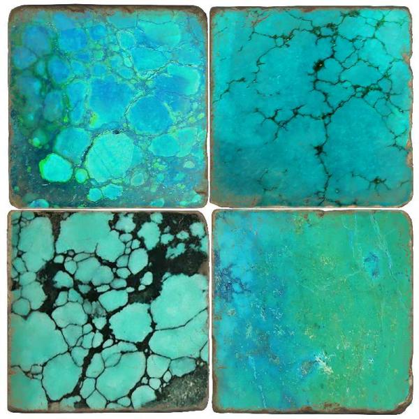 Marmor Untersetzer Turquoise