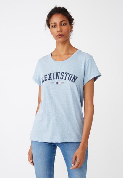 Lexington Vanessa Tee T-Shirt Light Blue Melange, Model, Mood