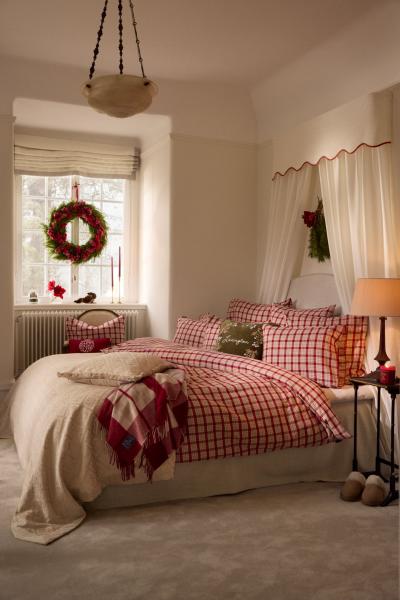 Lexington Bettwäsche Checked Cotton Flannel Bed Set Red Beige Lexington Bettwäsche Checked Cotton Flannel Bed Set Red Beige