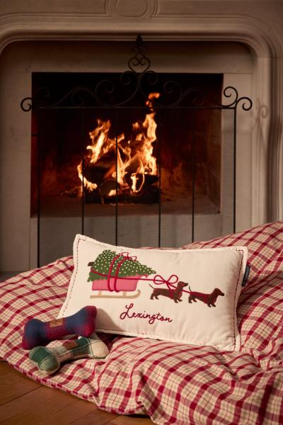 Lexington Kissenbezug Dog Sleigh Organic Cotton Velvet Lexington Kissenbezug Dog Sleigh Organic Cotton Velvet