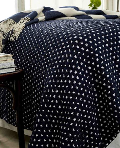 Lexington Bettüberwurf Icons Star Bedspread Navy
