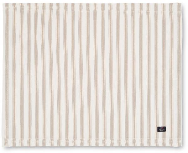 Lexington Platzsetz Icons Cotton Herringbone Striped Placemat Beige Schoen