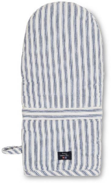 Lexington Kochhandschuhe Icons Cotton Herringbone Striped Mitten Blau Weiß Schoen