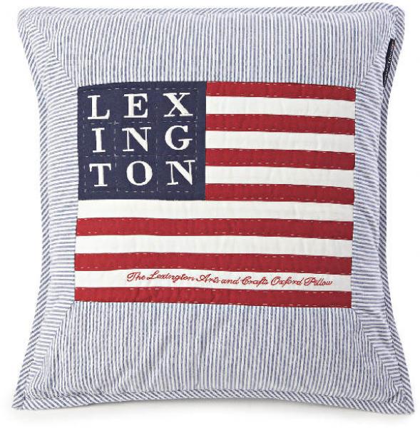 Lexington Zierkissen Logo Arts Crafts Sham Blau Weiss Trend Deko Schoen