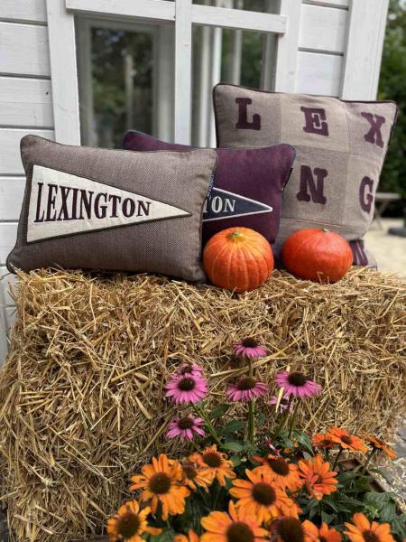 Lexington Kissenbezug Letter Patch Tweed Organic viele kissen