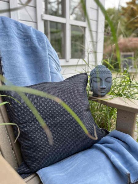 Lexington Kissenbezug Structured Wool Mix Cotton Pillow Dark Gray