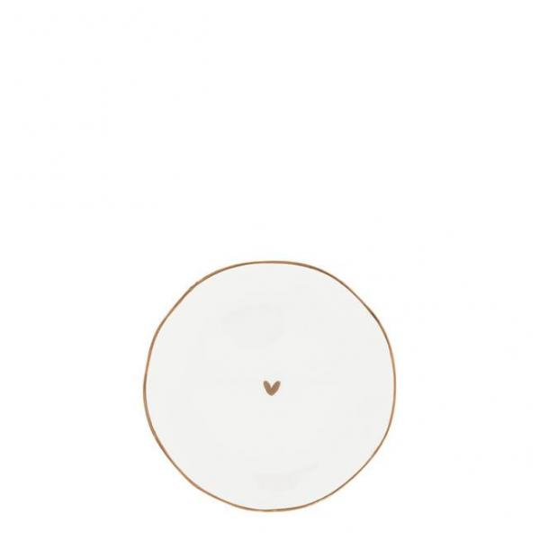 Bastion Collections Teller oval, Teller White Brown Hearts, Bastion Collections Servierteller oval