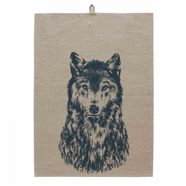 Frohstoff Textilmanufaktur Geschirrtuch Leinen - Wolf, denim, Schoen, Leinen Frohstoff Textilmanufaktur Geschirrtuch Leinen - Wolf, denim, Schoen, Leinen