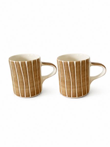 Musango Espressotassen Latte aus handgefertigter Keramik in warmem Cremebeige für stilvollen Espressogenuss