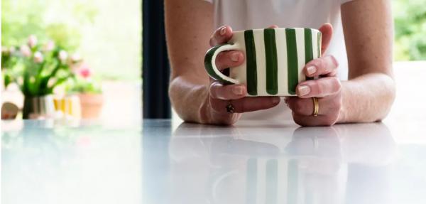 Musango Mugs Candy Strip Moss Green