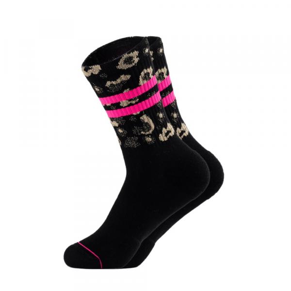 ooley Socken Leo allover OL Black mit Leopardenmuster in Schwarz