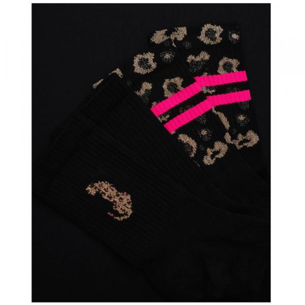 ooley Socken Leo allover OL Black mit Leopardenmuster in Schwarz