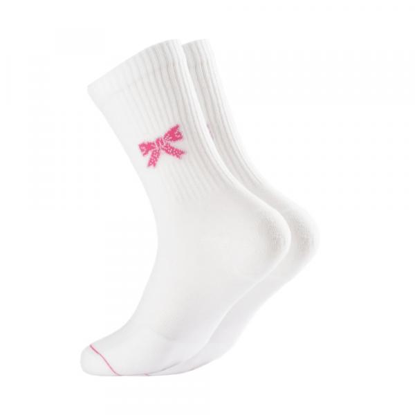 ooley Socken Icon’OL Girly in Weiß mit pinker Schleife am Schaft