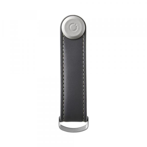 Orbitkey 2.0 Schlüsselorganizer Leder Charcoal Frontansicht