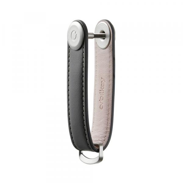 Schlüsselorganizer 2.0 Leder Charcoal geöffnet Orbitkey