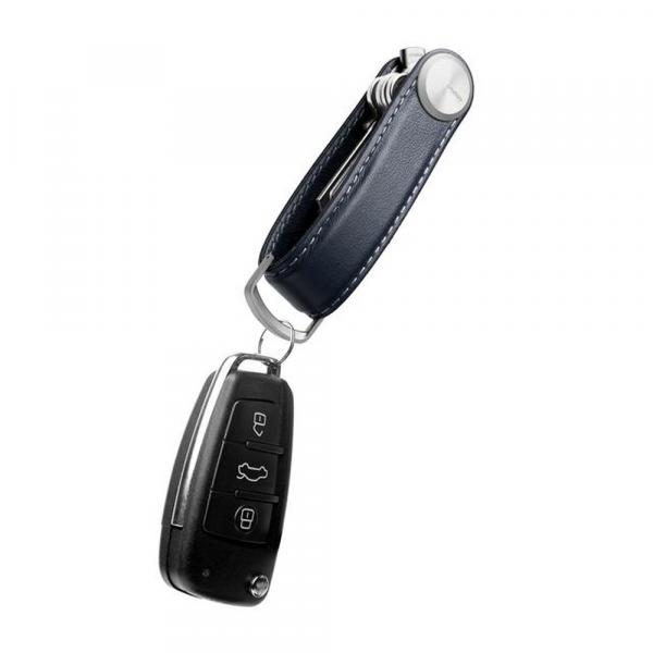 Orbitkey Schlüsselorganizer Leder schwarz mit Autoschlüssel