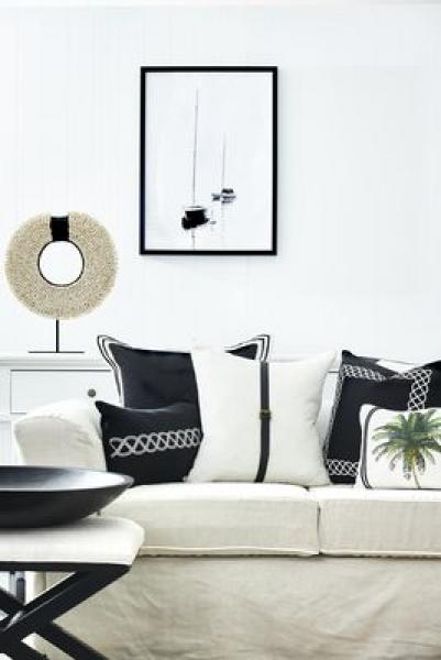Paloma Living Cannes Black 50 x 50, Mood, Zimmer, Schick