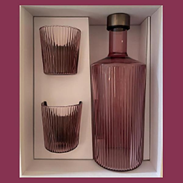 Paveau Glasflasche Trinkglas Broome Geschenkset