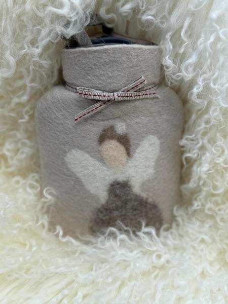 Dorothee Lehnen Miniwärmflasche Schutzengelmotiv, peyote