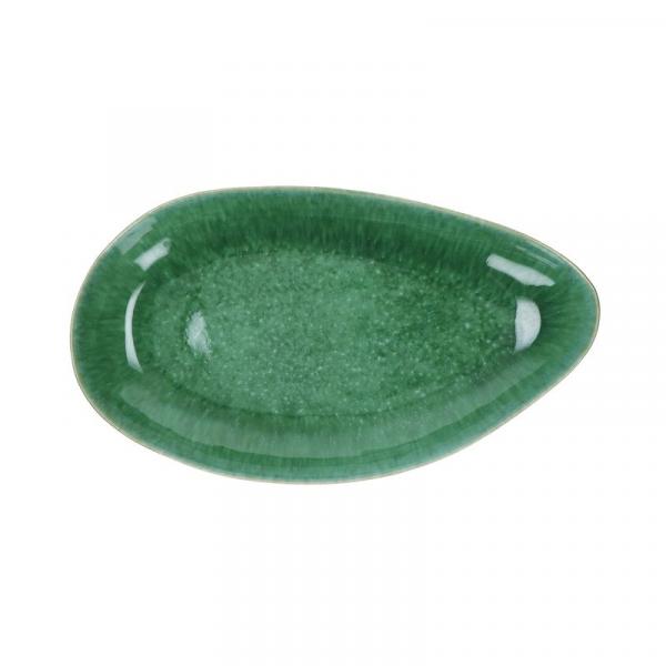 TREILLE - ovale Schale - Steingut - L 29,5 x B 17,2 x H 4 cm - grün, schick, schoen