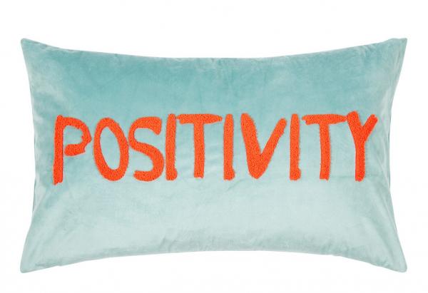 pad home Design Kissenhülle Letters positivity orange-light-mint