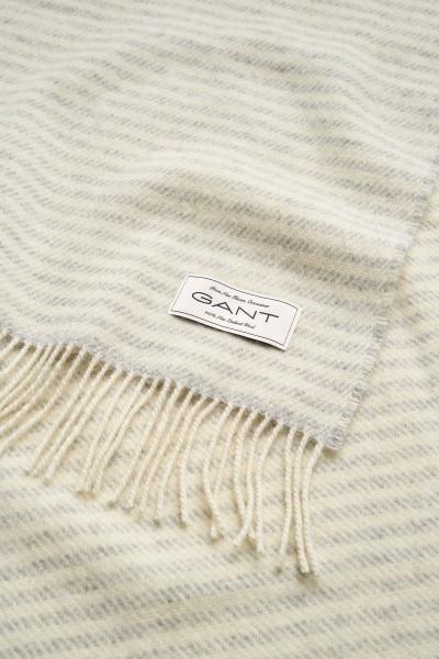Gant Wolldecke Stripe Light Grey