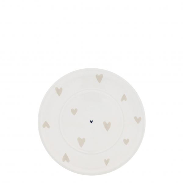 Teller, kleine Herzen, wunderschoen, Untertasse
