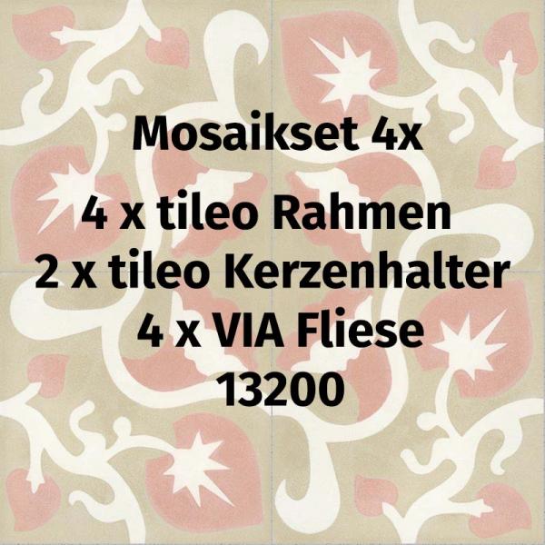 tileo Wanddekoration 13200 Mosaikset 4er, Set, Kombination tileo Wanddekoration 13200 Mosaikset 4er, Set, Kombination