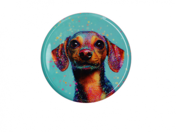 Gift Company Love Trays Dekotablett S, Glitzer Dackel