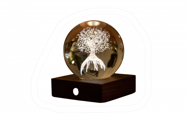 Gingko Amber Crystal Kristall Tree of Life