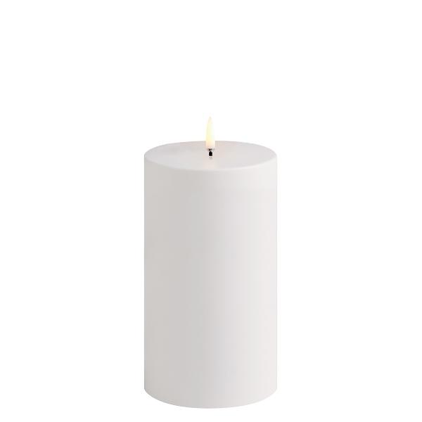 Uyuni Outdoor LED Pillar Candle White 10,1 x 17,8 cm, schick, schoen, modern