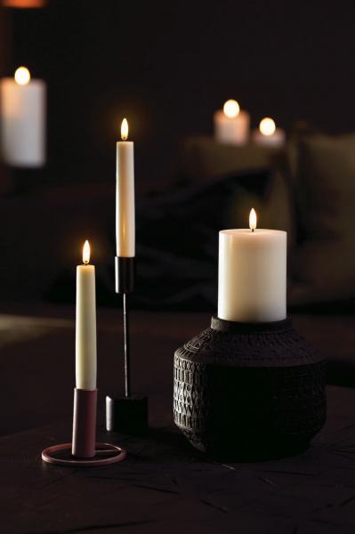 Uyuni LED Taper Kerzen Ivory 2er, Mood, Kerzenschein