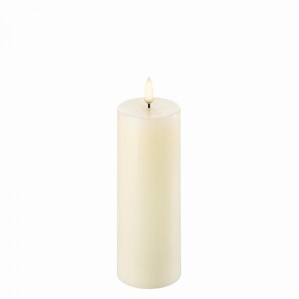 Uyuni LED Pillar Kerze Ivory, schick, groß