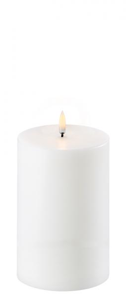 Uyuni LED Pillar Kerze Nordic White 10,1 x 15 cm, romantisch, Kerzenschein