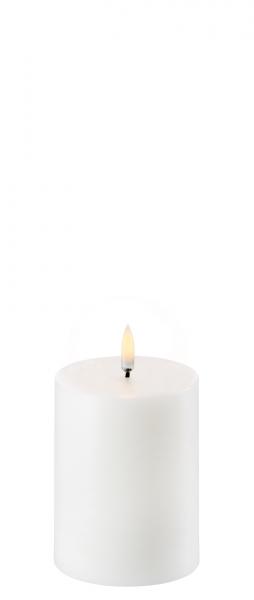 Uyuni Led Pillar Kerze Nordic White 7,8 x 10 cm, schick, modern