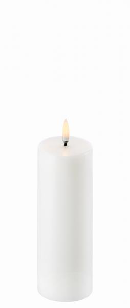 Uyuni LED Pillar Kerze Nordic White 5,8 x 15 cm, schick, schoen, modern