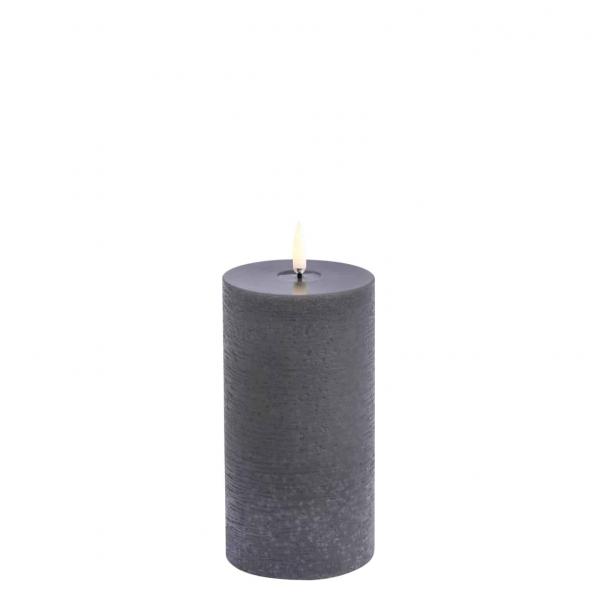 Uyuni Led Pillar Kerze Grey Rustic
