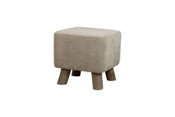 WMG Holz-Hocker mit Stoff Boston / Natur Harry, schick, modern, cool