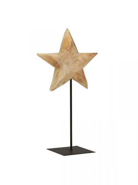 WMG Holz-Stern auf Fuß Natur, 90cm, Outdoor, Indoor, Garten, schoen WMG Holz-Stern auf Fuß Natur, 90cm, Outdoor, Indoor, Garten, schoen