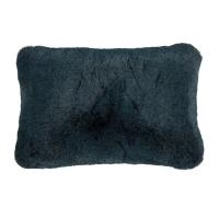 pad home design Kissen champagne petrol 30x48, kuschelig, schien, weich, kunstfell