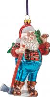 Gift Company Hänger Santa Holzfäller, wunderschoen, Christbaumschmuck