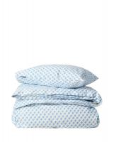 Lexington Bettwäsche White/Blue Shell Printed Cotton Poplin Bettbezug Set