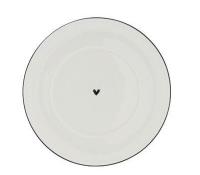 Bastion Collection Plate Cup 15 cm White Heart in Black, herz, schick, modern, Trend