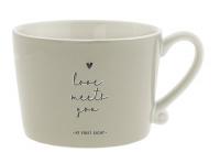 Bastion Collection Tasse White/Love meets you Titane, wunderschoen, fein, Liebe