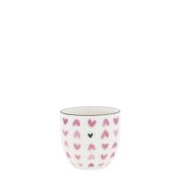 Bastion Collection Eierbecher White rose Hearts all over