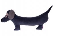 farbenfreunde Nicky Dackel Kissen anthracite