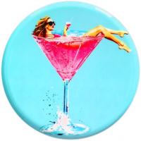 Gift Company Love Trays, Dekoteller, M, Frau im Martini-Glas, türkis